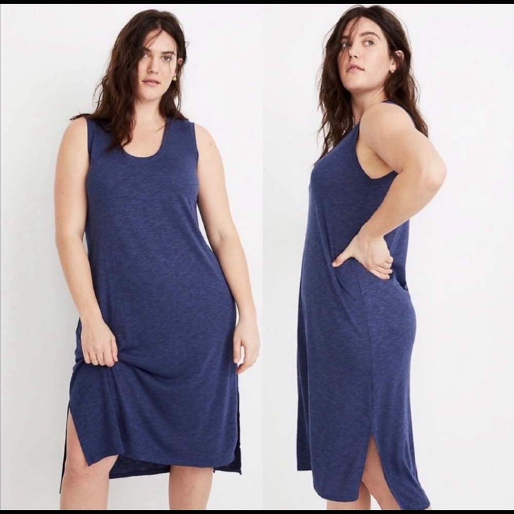 NWT Madewell Blue Jersey Tank Dress